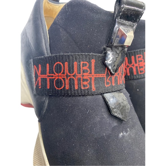 Christian Louboutin black slip on sneaker size 38 - Picture 8 of 11